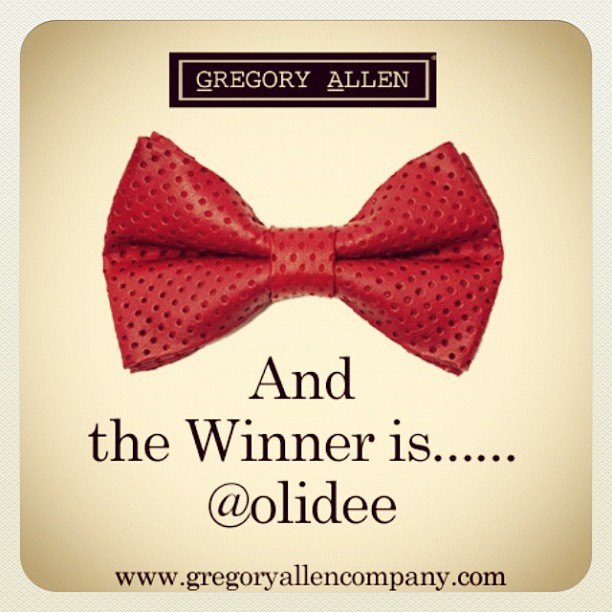GAC : The winner of the Red Perforated Leather Bow Tie goes to @olidee. Congratulation - via Instagram