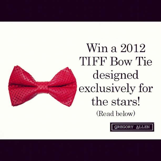 GAC contest : win a 2012 tiff bow tie for more details , go to gregoryallencompany.com #tiff12 #giveaways #contest  #gregoryallencompany #gac #menswear - via Instagram