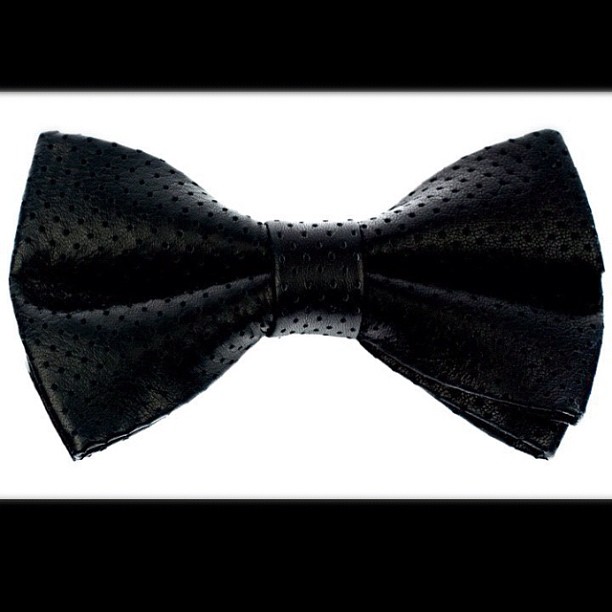 GAC: Classic Black perforated leather bow tie . www.gregoryallencompany.com #menswear #womenwear #bowtie #gac #gregoryallencompany #leather - via Instagram