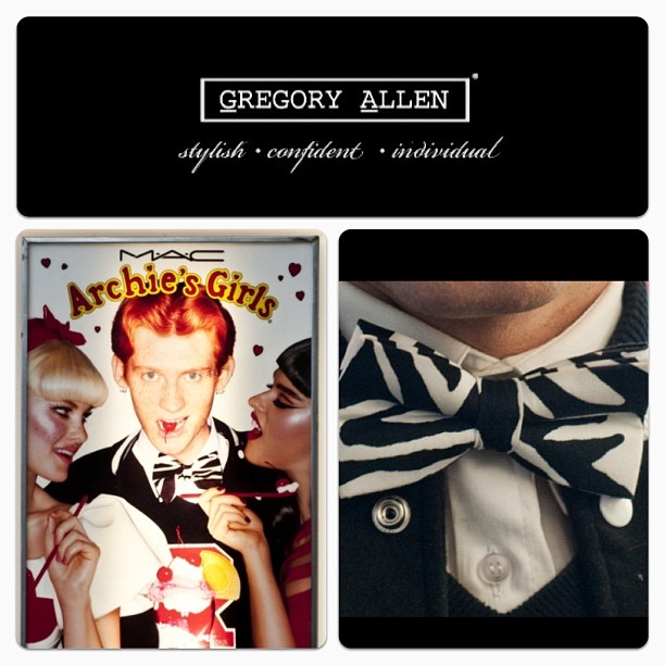 GAC : Mac cosmetics - Bespoke Archie's Girls bow tie . www. gregoryallencompany.com #gac #gregoryallencompany #bowtie #bespoke #maccosmetics #archiesgirls - via Instagram