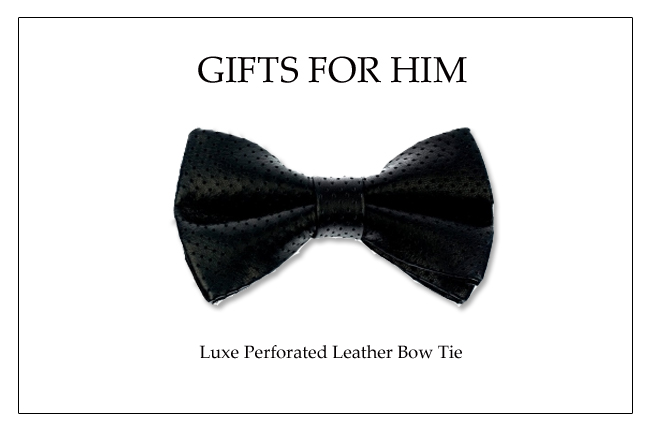 Holiday Bow Tie_Blk Per.Leather bow tie copy