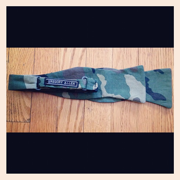 GAC Camouflage now tie comming soon.. #bowtie  #gac #gregoryallencompany #camouflage # – via Instagram
