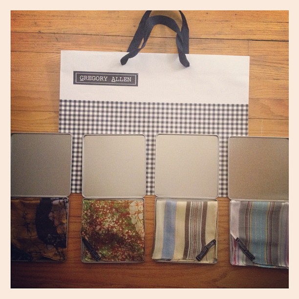 GAC : custom pocket squares #gregoryallencompany #gac #menswear #pocketsquares – via Instagram