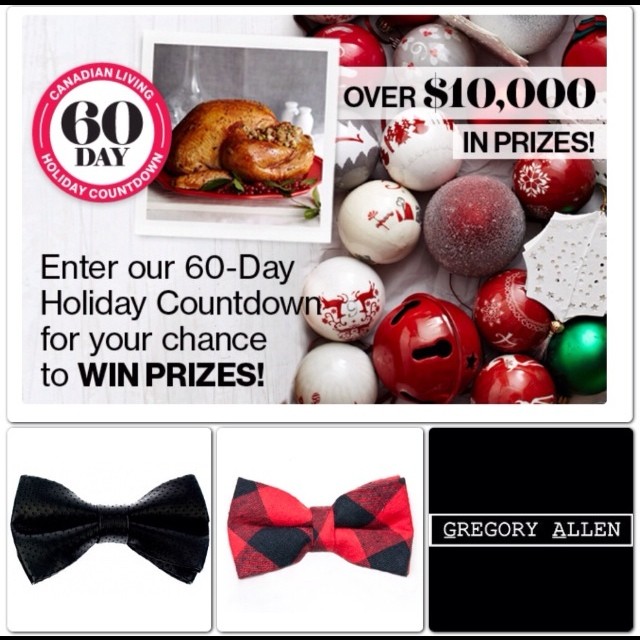 Enter the Canadian Living Magazine 60 day Holiday Countdown for your chance to win #GACbowties – black leather, lumberjack www.canadianliving.com #bowties #gac #canadianlivingmag – via Instagram