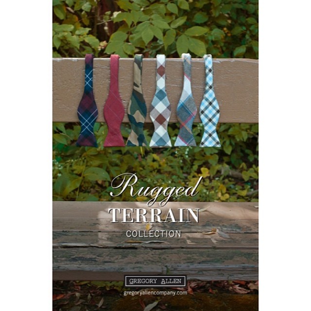 GAC : New self-tied bow ties . Rugged Terrain Collection made in Canada www.gregoryallencompany.con/blog #RuggedTerrain #GACself-tiedbowties – via Instagram