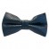 Men’s Navy Blue Perforated Leather Bow Tie