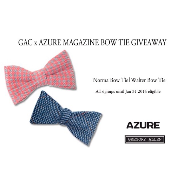 G.A.C. and Azure the leading North American architecture and design magazine bow tie giveaway. Inspired by architects Walter Gropius and Norma Merrick Sklarek, for contest details http://www.azuremagazine.com/newsletter-signup/http://www.gregoryallencompany.com/blog #GACxAZURE #bowties – via Instagram