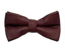 GAC men's burgundy perforated leather bow tie _ shop page